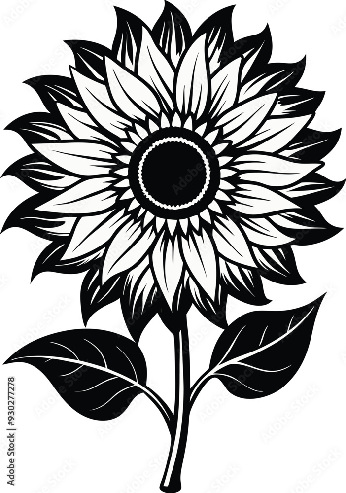 
Sunflower vector illustration design, Sunflower graphic art drawing. Colorful Sunflower.