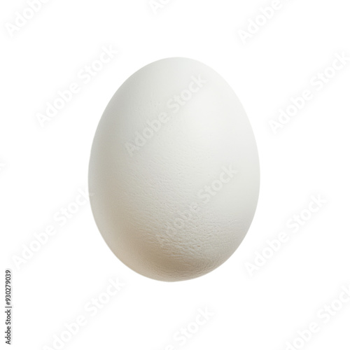 Top view of a single transparent egg with a smooth shell, isolated on a transparent background 