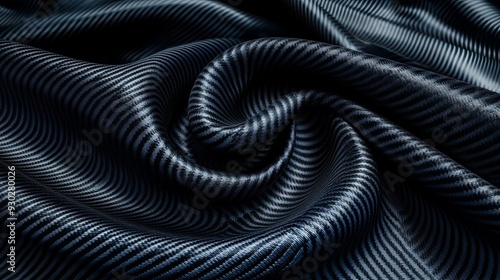 Wallpaper Mural Carbon fibre fabric, dynamic motion, flowing and flexible, deep black with light reflections, 3D illustration Torontodigital.ca