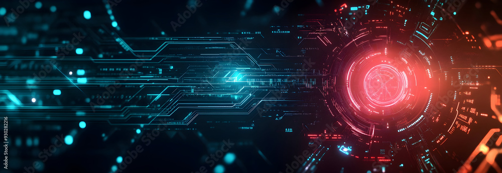 Obraz premium abstract tech futuristic innovative concept background