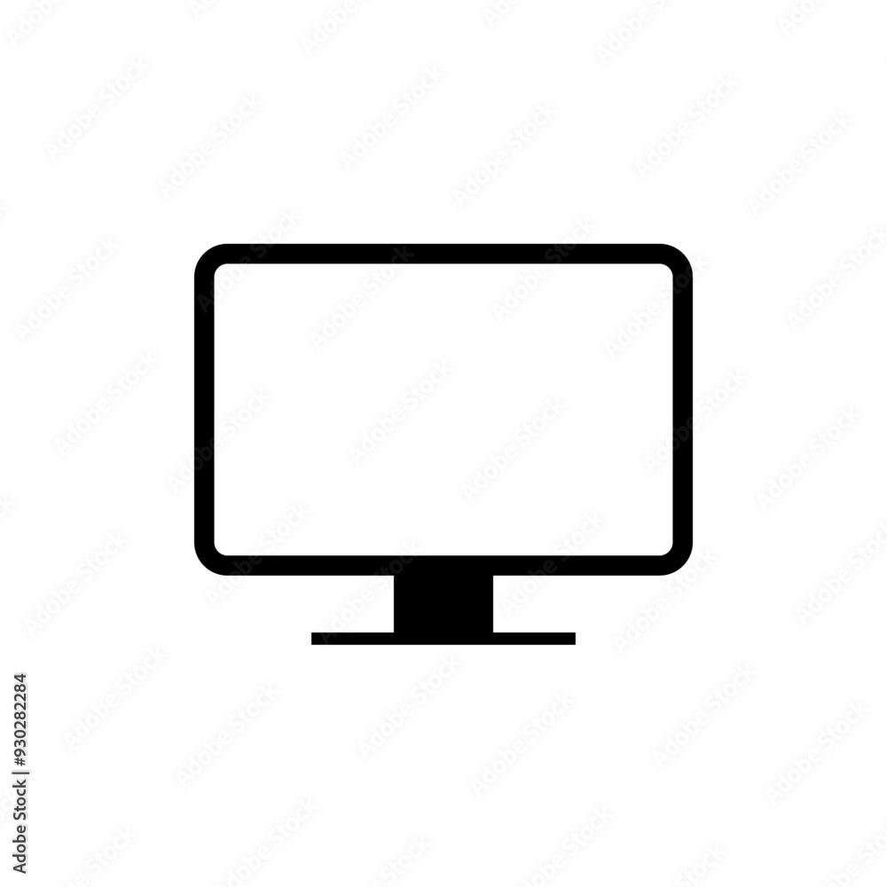 Computer pc icon in generic style. Monitor desktop sign symbol Computer pc icon in generic style. Monitor desktop sign symbol