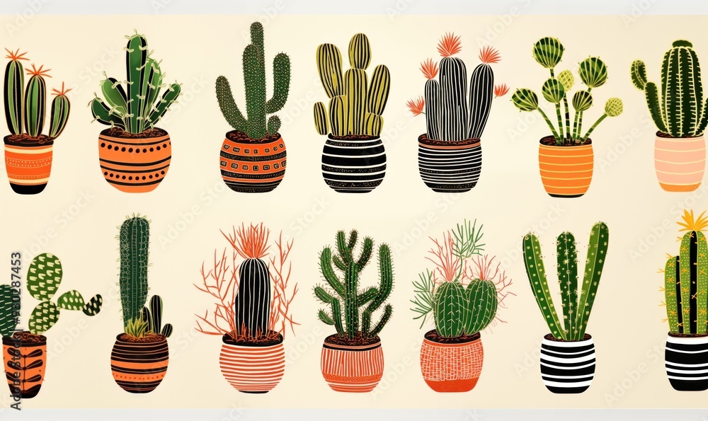 Group fo cactus plant arrangement creativity. Group fo cactus plant arrangement creativity.