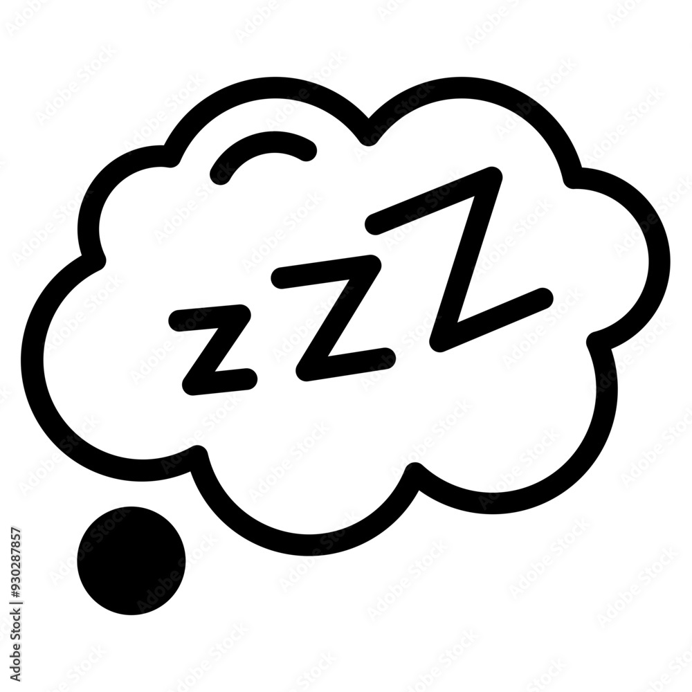 Sleep ZZZ Speech Bubble Icon Sleep ZZZ Speech Bubble Icon