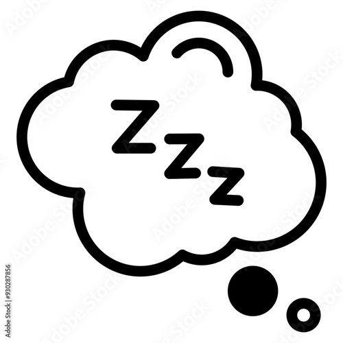 Sleep ZZZ Speech Bubble Icon