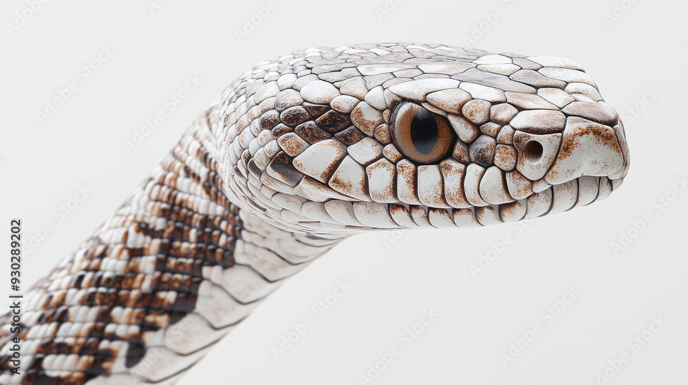 black and white rattlesnake on solid background black and white rattlesnake on solid background