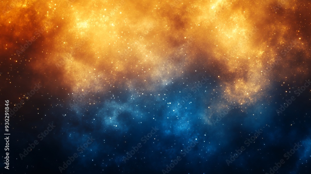 Fototapeta premium A cosmic scene featuring vibrant colors and twinkling stars, evoking a sense of wonder.