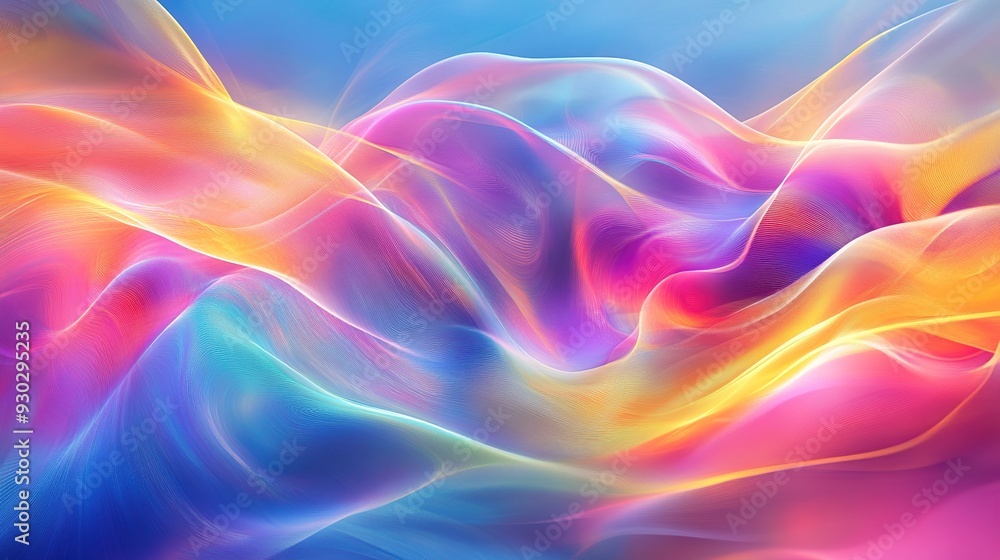 Abstract colorful wavy background with glowing lines and smooth transitions of color. Abstract colorful wavy background with glowing lines and smooth transitions of color.