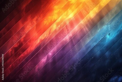 Abstract Cosmic Stripes with Nebulas