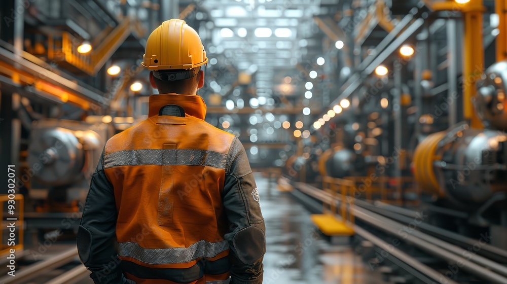 Engineer in a Modern Factory - Industry 4.0 Machine Main Engineer in a Modern Factory - Industry 4.0 Machine Main