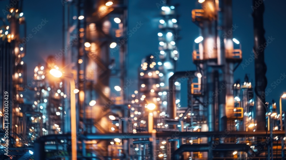 Industrial Complex at Night Industrial Complex at Night