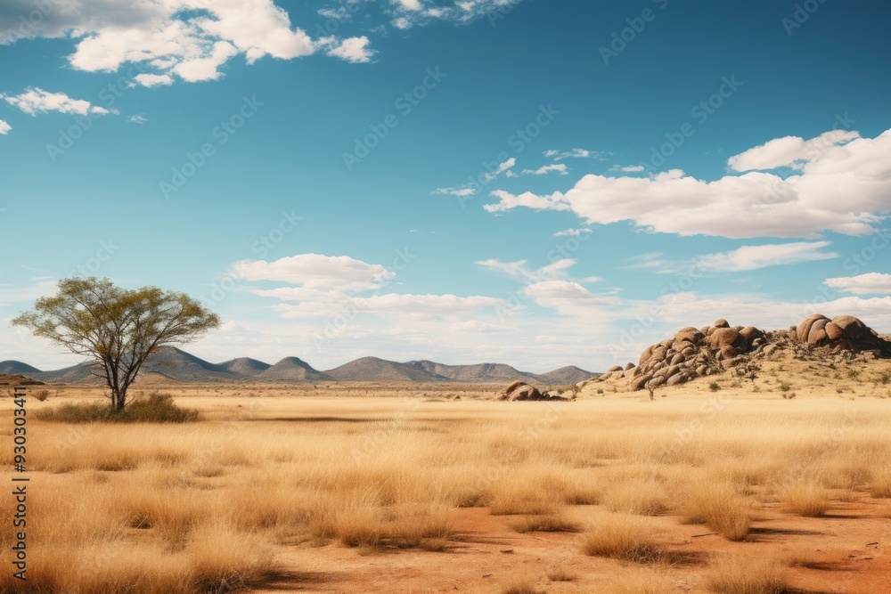 Fototapeta premium Namibia field landscape outdoors nature.