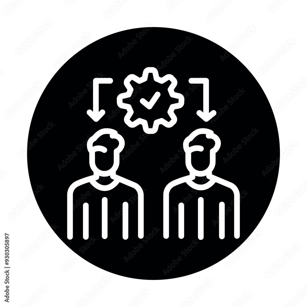 Cultural fit black line icon. Cultural fit black line icon.
