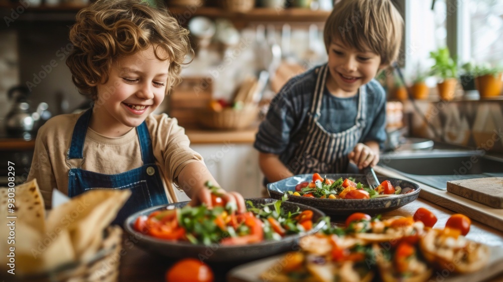 product photo taco night, happy families, AI Generative product photo taco night, happy families, AI Generative
