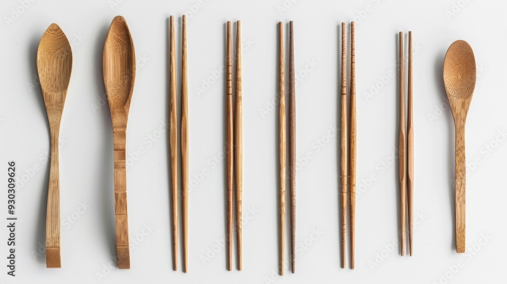 Set of chopsticks cut out, AI Generative Set of chopsticks cut out, AI Generative