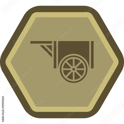 Wood Cart Icon Design