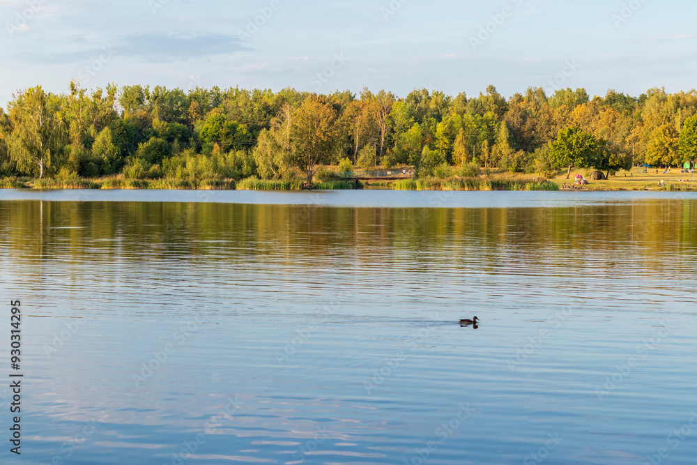 Landscape shot of the lake. Nature Landscape shot of the lake. Nature