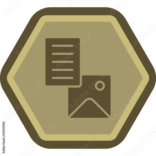 Text To Image Vector Icon Design