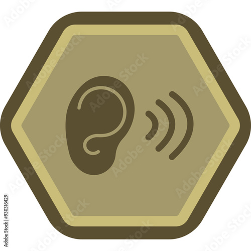 Listening Vector Icon Design