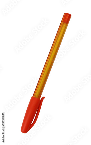 Obraz na płótnie Red pen for writing and draw a line, with transparent image. w salonie
