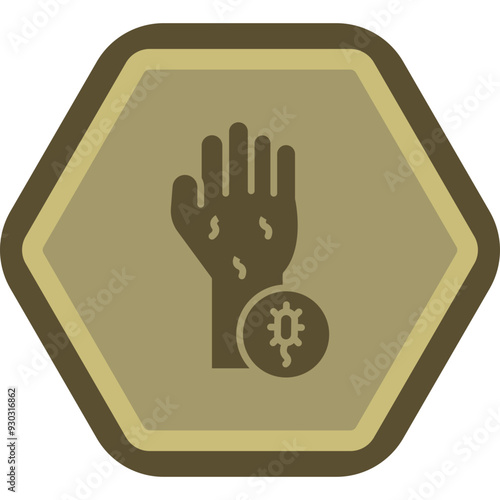 Hand Allergy Vector Icon Design