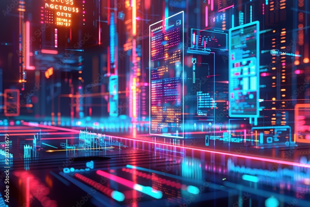a virtual playground in this vibrant, futuristic city, perfect for gamers and tech enthusiasts seeking a visually stunning experience. a virtual playground in this vibrant, futuristic city, perfect for gamers and tech enthusiasts seeking a visually stunning experience.