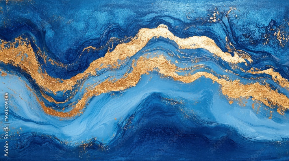 Abstract ocean- ART. Natural Luxury. Style incorporates the swirls of marble or the ripples of agate. Very beautiful blue paint with the addition of gold powder , ai Abstract ocean- ART. Natural Luxury. Style incorporates the swirls of marble or the ripples of agate. Very beautiful blue paint with the addition of gold powder , ai