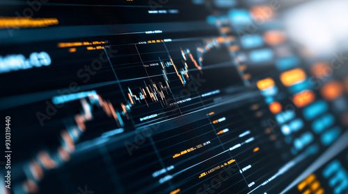 Financial dashboard showing diversification of investment or asset allocation or portfolio management on stock market and fund, analysis and research investment plan