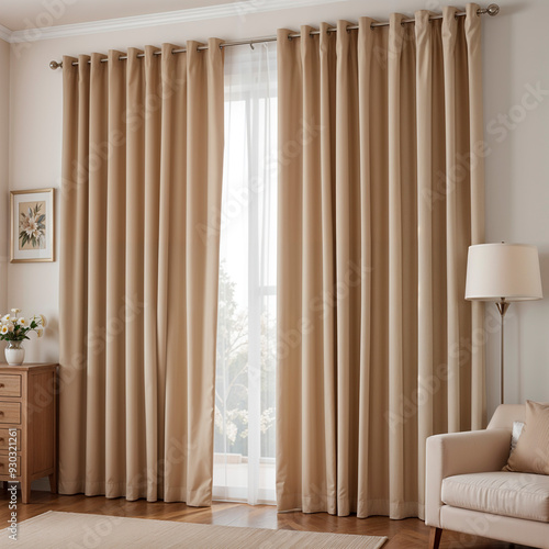 foto de cortinas largas en una sala 