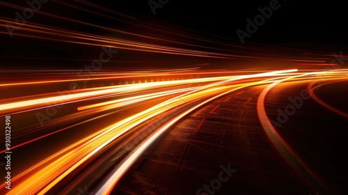 Orange light trails