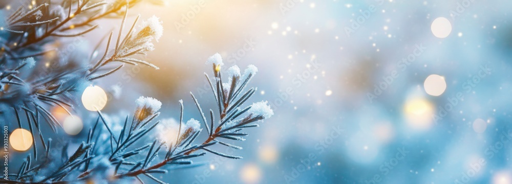 Abstract blurred background with snow and bokeh lights, in pastel colors. Abstract blurred background with snow and bokeh lights, in pastel colors.