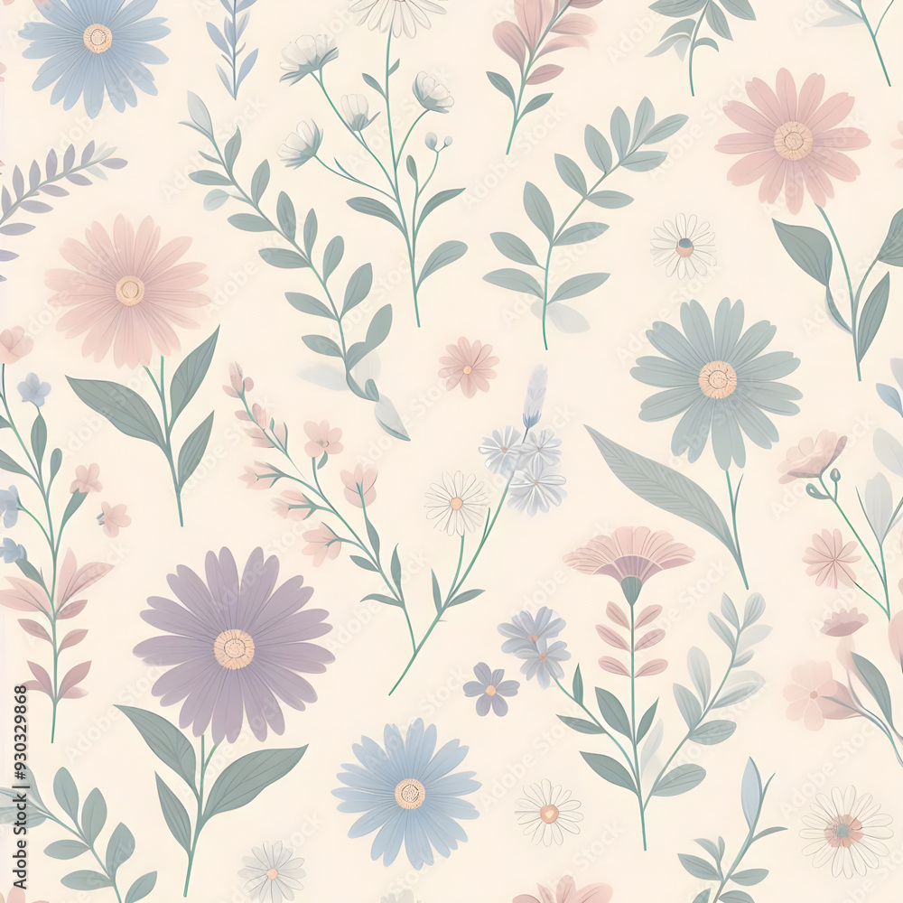 Fototapeta premium seamless floral background