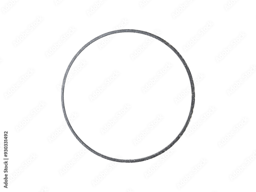 Round rusty cast iron frame is isolated. The metal is heavily weathered and pitted. Round rusty cast iron frame is isolated. The metal is heavily weathered and pitted.
