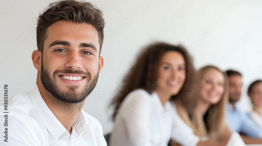 Smiling people at business meeting Smiling people at business meeting