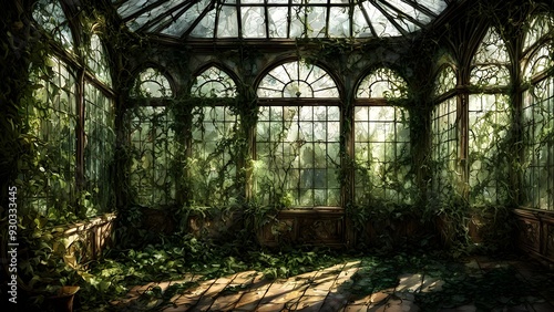 abandoned victorian conservatory interior