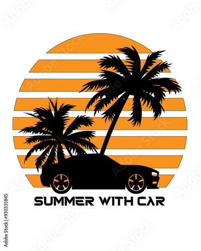 Wallpaper Mural summer with car Torontodigital.ca