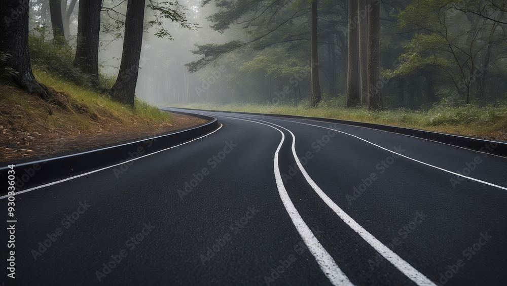 Fototapeta premium The road in the forest.