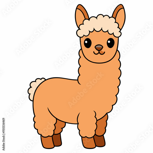 Alpaca art vector illustration
