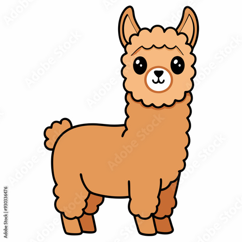Alpaca art vector illustration