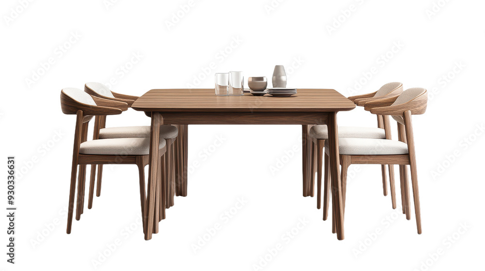 Luxury Dining Furniture Set with Chairs and Table isolated on transparent background, PNG file, Graphic resources Luxury Dining Furniture Set with Chairs and Table isolated on transparent background, PNG file, Graphic resources