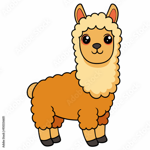 Alpaca art vector illustration