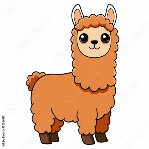 Alpaca art vector illustration