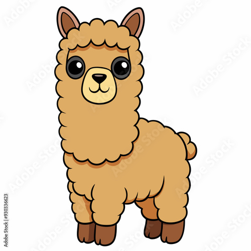 Alpaca art vector illustration