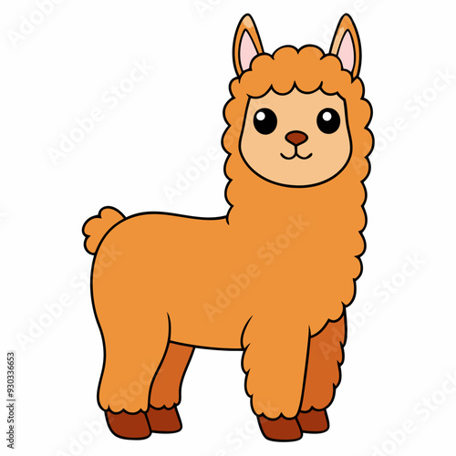 Alpaca art vector illustration