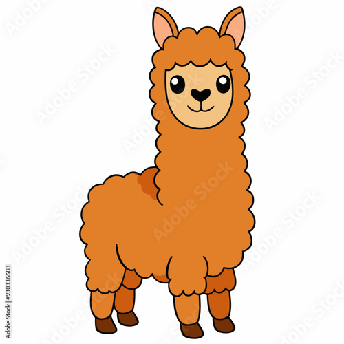 Alpaca art vector illustration