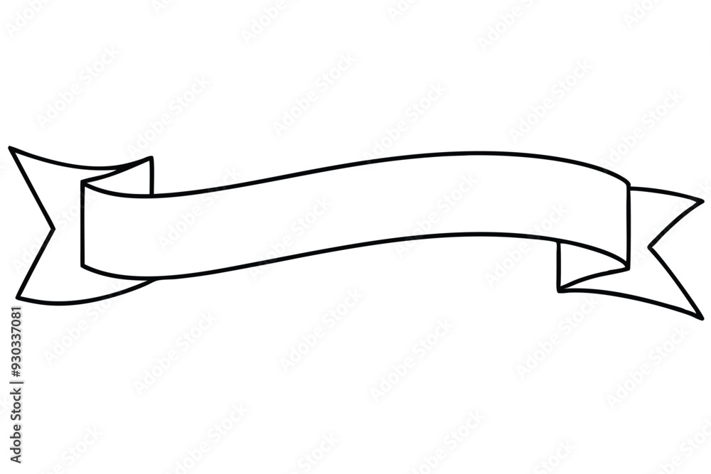 Ribbon line art vector illustration Ribbon line art vector illustration