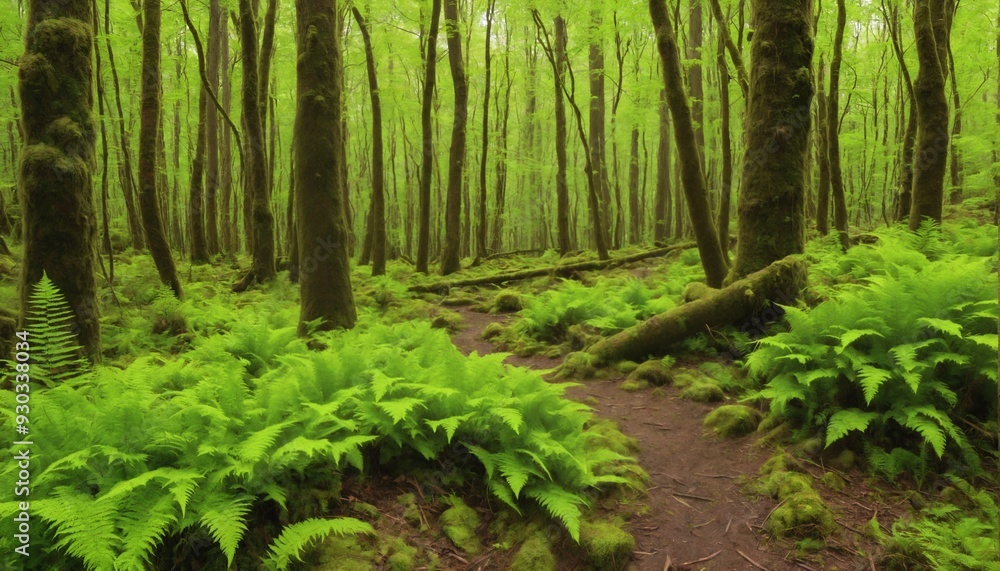 Fototapeta premium Verdant forest pathway