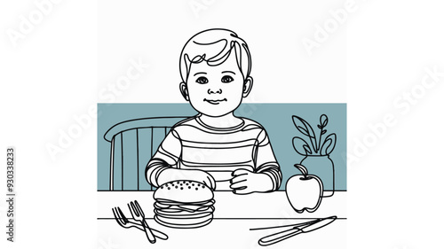 hamburger and apple toddler food
