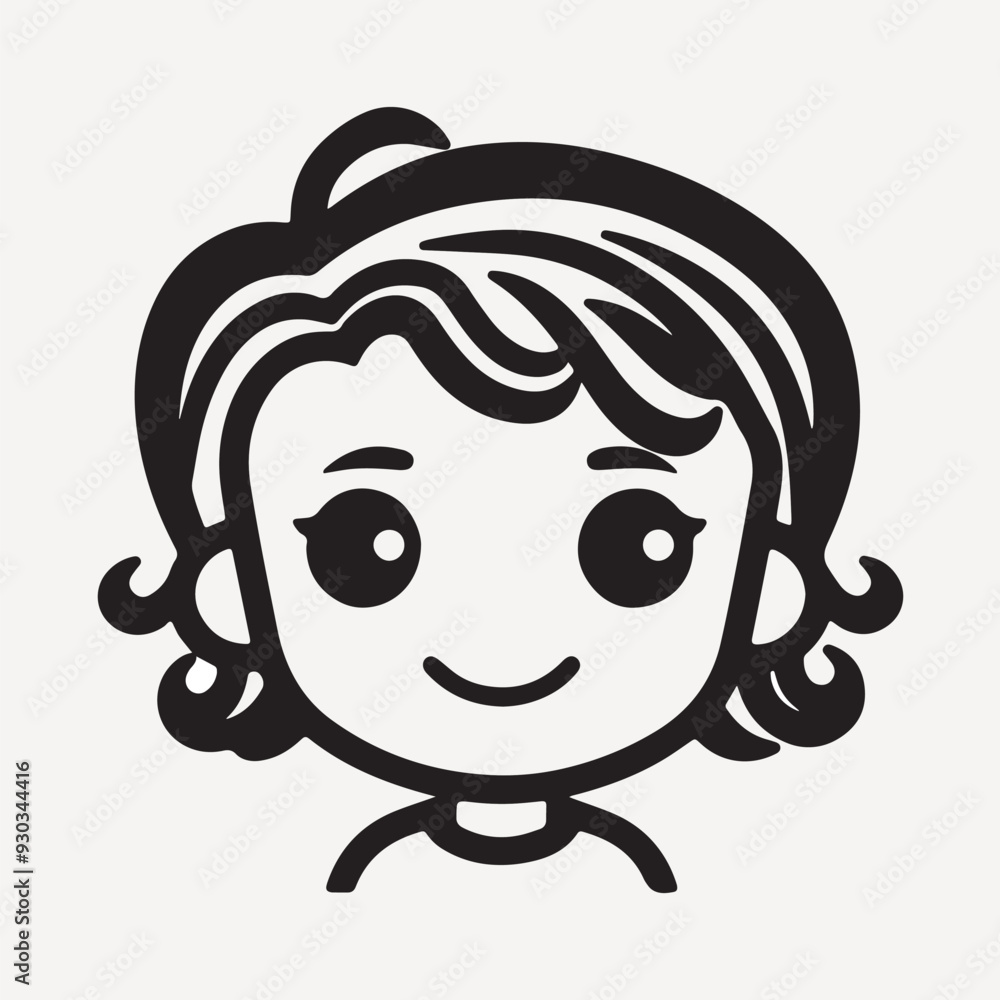 Cute cartoon avatar illustration Cute cartoon avatar illustration