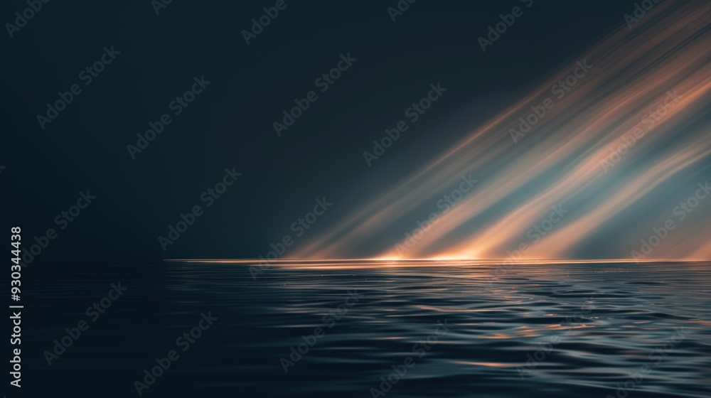 Golden light on water Golden light on water
