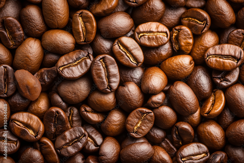 Naklejka premium coffee beans background